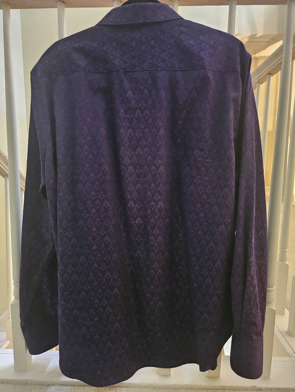 Robert Graham Limited Edition Deep Purple Patterned Dress Shirt - Picture 6 of 6